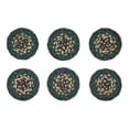thumbnail image 2 of VHC Brands Pine Grove Natural Jute Coaster Set of 6, Green, 2 of 5