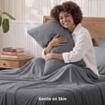 thumbnail image 3 of U by Bedsure Queen Sheets Set, 6 Pieces 18" Deep Pockets Soft Prewashed Microfiber Bed Sheets Set, Gray, 3 of 6