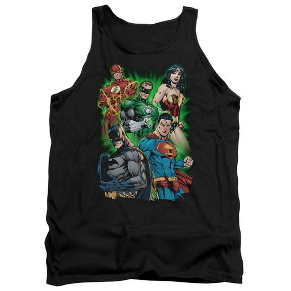 JLA Justice League Will Power Adult Tank Top Black