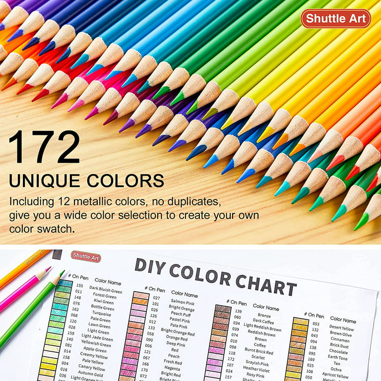GETHPEN 72-Color Colored Pencils for Adult Coloring Books, Soft Core, Artist Sketching Drawing Pencils Art Craft Supplies, Coloring Pencils Set Gift