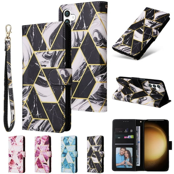 ETFAST Wallet Card Zipper Flip Leather Case For Samsung Galaxy S24 Ultra S24Plus S23 Ultra S23Plus S23FE S22 S21 S21FE S20 S10 Phone Case