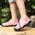 thumbnail image 4 of Gyujnb Cartoon Pull on Water Shoes Elastic Composition Flat Sole Lightweight Outdoor Footwear (Little Girls, Big Girls),34, 4 of 5