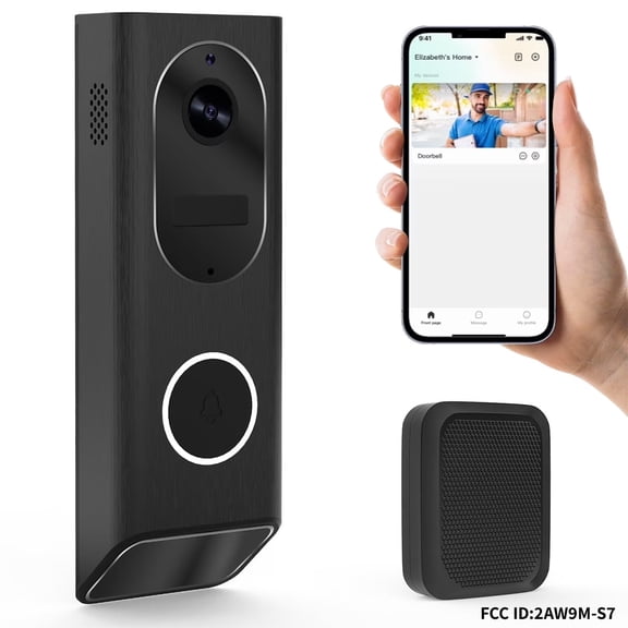 ROWT Smart Video Doorbell Camera 2.4G WiFi - HD Lens, Night Vision, Alexa Compatible, 2-Way Talk, Smart Security & Cloud Storage