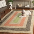 thumbnail image 6 of SAFAVIEH Braided Oswin Geometric Machine Washable Reversible Area Rug, Black/Light Green, 8' x 10', 6 of 18