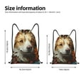 thumbnail image 2 of Balery Vintage Colorful Flower Puppy Pattern Drawstring Backpack Bag Sport Gym Sackpack Cinch Bags Pattern Drawstring Backpack Bag Sport Gym Sackpack Cinch Bags -Small, 2 of 6