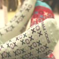 thumbnail image 2 of Hugs and Kisses (xoxo) Love Patterned Office Socks, 2 of 10