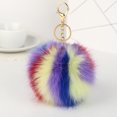 thumbnail image 5 of Naierhg Faux Fur Pompom Pendant Keychain Key Ring Women Car Handbag Ornament, 5 of 8