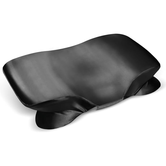 Satin Pillowcase for Zelimun Cervical Pillow, Ergonomic Case, Smooth & Soft Pillowcase, Black Pillow Cover with Zipper
