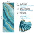 thumbnail image 2 of Blue Marble Gold Line Pattern Hot Yoga Mat Towel Non Slip for Hot Yoga - Quick-Drying Yoga Mat Cover with 4 Corner Pockets with Travel Bag - Hot Yoga Towel Non Slip 74"x26", 2 of 6