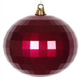 thumbnail image 1 of Vickerman 8" Magenta Candy Mirror Ball Christmas Ornament, 1 of 1