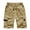 Khaki, variant on Men's Cargo Shorts Plus Size Big and Tall Cargo Shorts Multi-Pockets Relaxed Summer Drawstring Beach Shorts Pants