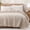 Beige, variant on Exclusivo Mezcla Full Queen Quilt Bedding Set, Stripe Stitching Grey Quilts Queen Size for All Seasons, Soft Lightweight Microfiber Bedspreads Coverlets Bed Cover, 90"x96"