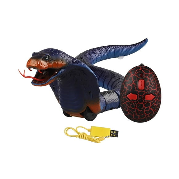 lionlar Rattle Snake Toys Remote Control Snake for Halloween Birthday Gifts Blue