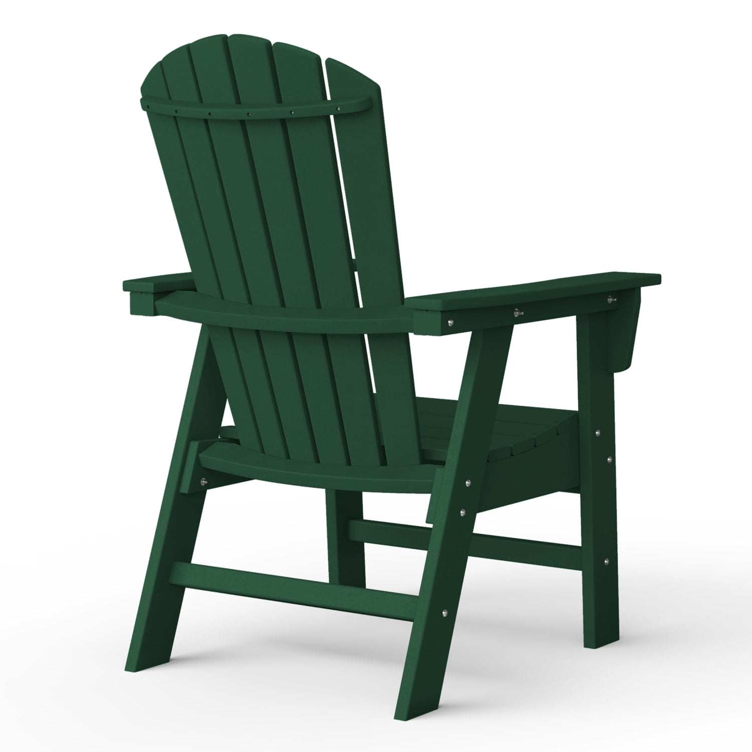 WestinTrends Dylan Outdoor Dining Chair – All-Weather Poly Lumber Adirondack Patio Chair, High Back, 330 lb Capacity, Dark Green
