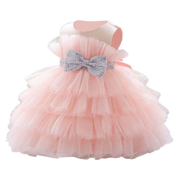 NAFUU Flower Girl Dress Elegant Girls Party Dress Sleeveless Tutu Princess Dresses Sparkling Festive Birthday Celebrations Party Tulle Dresses