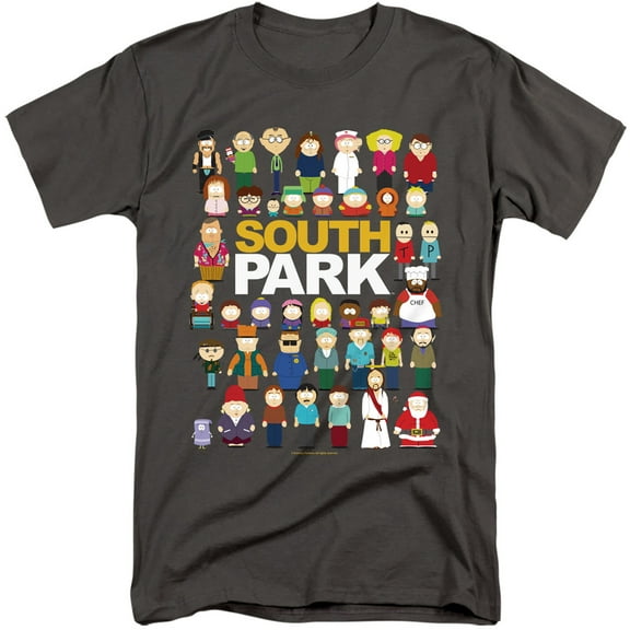 South Park Full Cast Unisex Adult Tall T Shirt,Full Cast, 3X-Large