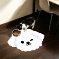 thumbnail image 2 of Dog Head Shaped Pet Feeding Mat 23.6inX15.7in Waterproof Non-Slip Cat Bowl Mat for Small Pets, White, 2 of 6