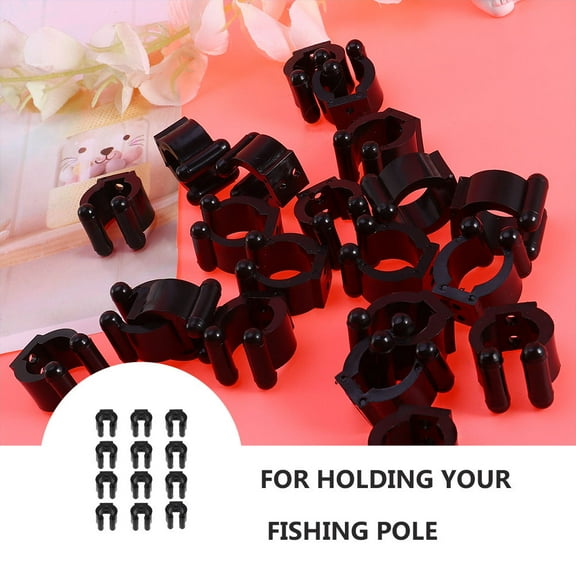 10PCS Fishing Rod Holder Clips with Screws for Regular Pole/Pool Cues ...
