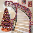 thumbnail image 2 of YZEGDCH Halloween Clearacne! 50FT Halloween Tinsel Garland with Orange Pumpkin Black Spider Purple Bat, Halloween Garland Decorations, Shiny Metallic Twist Garland for Home Tree Indoor Outdoor Party, 2 of 9