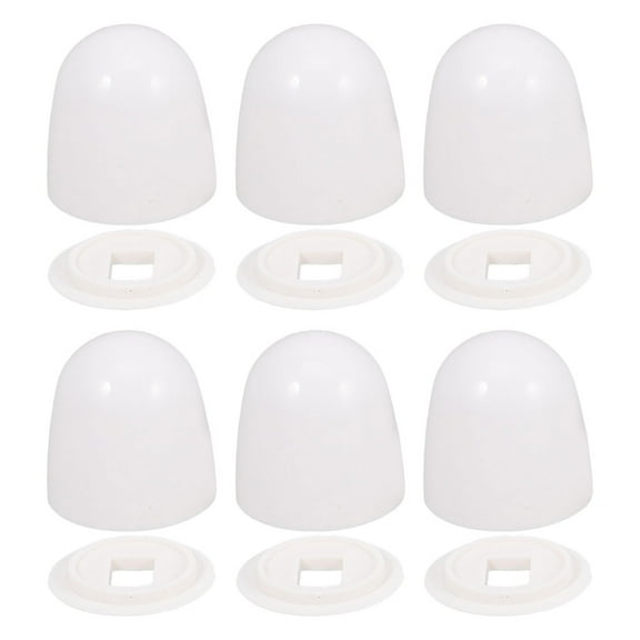 GOOHOCHY  6 Pcs Decorative Toilet Screw Cover Caps Bowl Nut Covers White