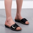 thumbnail image 6 of Ruyang Women's Flat Sandals Comfortable Women's Slide Slip On Sandals Fashion Dressy Flat Sandals for Women Summer, 6 of 7