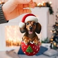 thumbnail image 2 of Flat Christmas Ornaments, Acrylic Weenie Dog Decoration, Christmas Tree Hanging Vintage Decorations, Beautiful Car Window Pendant Decor, Christmas Collection of Gifts for Family, 2 of 5