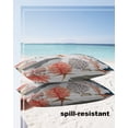 thumbnail image 4 of Pack of 2 Outdoor Pillow Covers, Whale Ocean Animal Wood Grain Pattern Waterproof Square Throw Pillowcase Cushion Decorative Pillow Covers for Couch Patio Tent, 20x12 in, 4 of 6