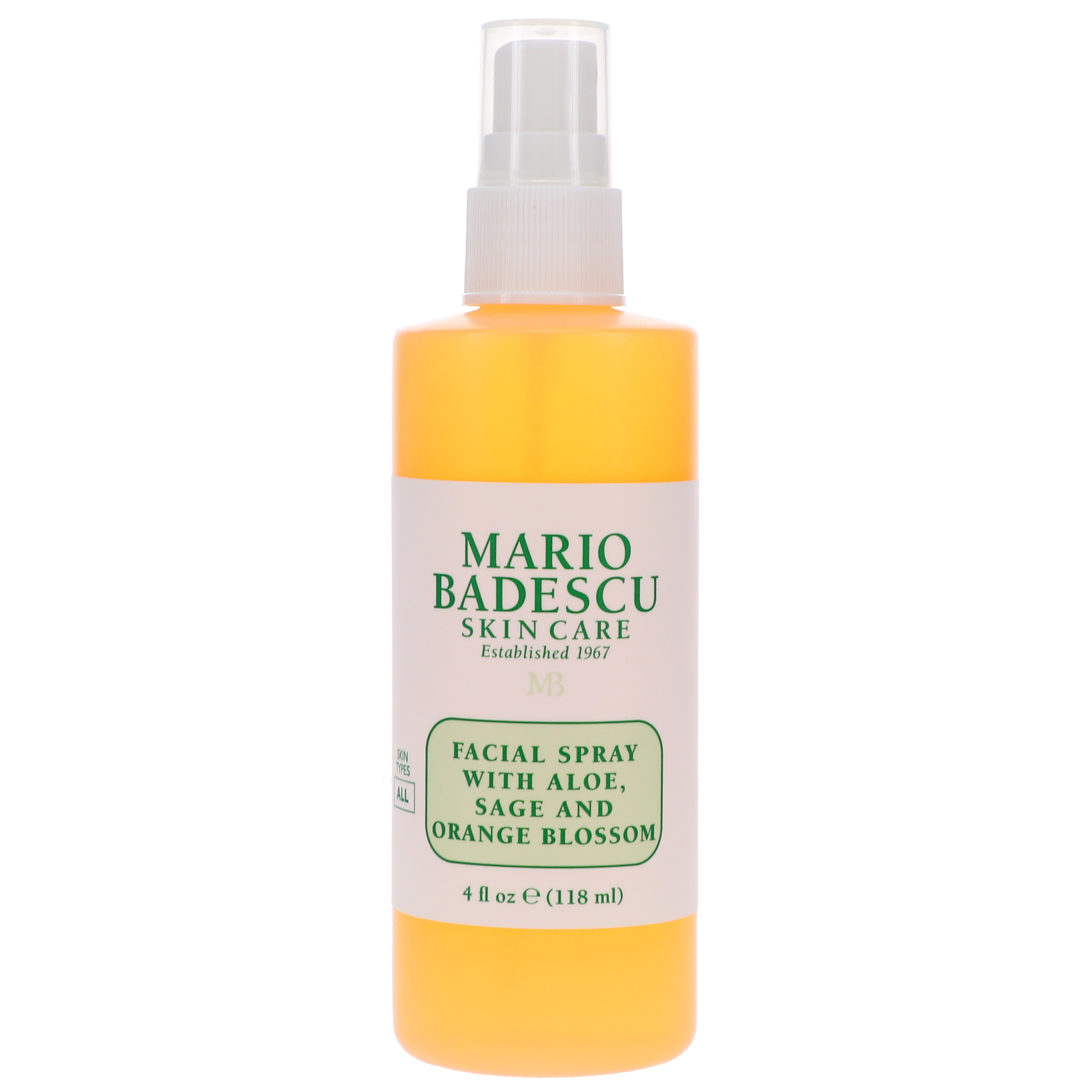 Mario Badescu Facial Spray Skin Care Toner with Aloe Sage and Orange Blossom , 4 oz