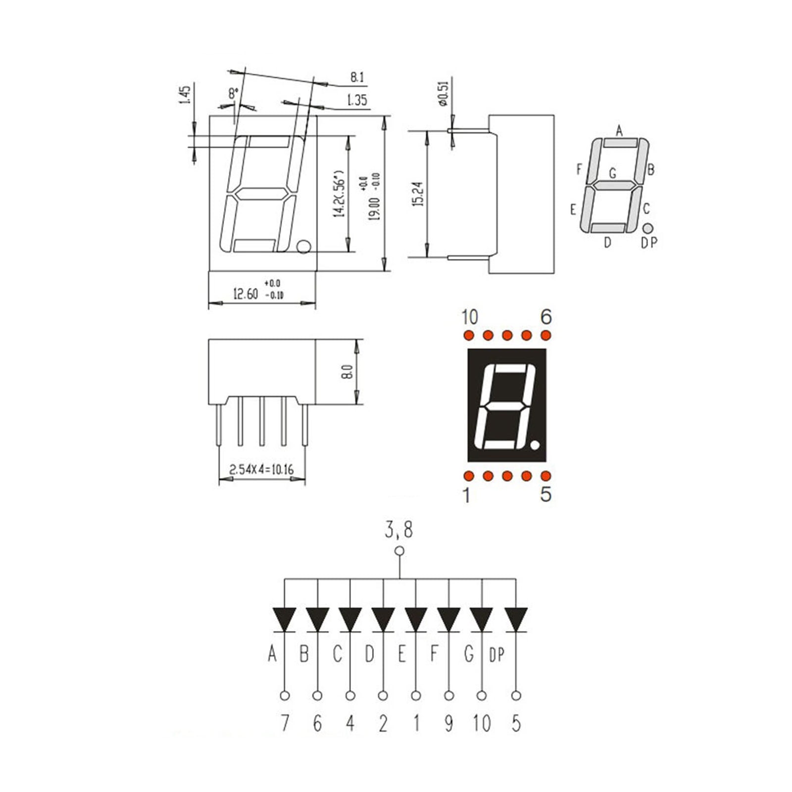 Ultra Weiße 4 Stellige 7 Segment LED Uhranzeige 7mm Gemeinsame Anode F%c3%bcr Stb 3308742 Ultra Weiße 4 Stellige 7 Segment LED Uhranzeige 7mm Gemeinsame Anode F%c3%bcr Stb 3308742