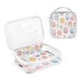 thumbnail image 3 of Easter Eggs Flowers Clear Cosmetic Bags with Handles PVC Toiletry Bags Zipper Waterproof Portable for Traveling 2 Pcs, 3 of 7