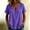A_ Purple, variant on CYMMPU Women's Summer Casual V-Neck Linen Blend Blouse, Short Sleeve with Rolled Cuffs, Lightweight Everyday Top Hot Pink S