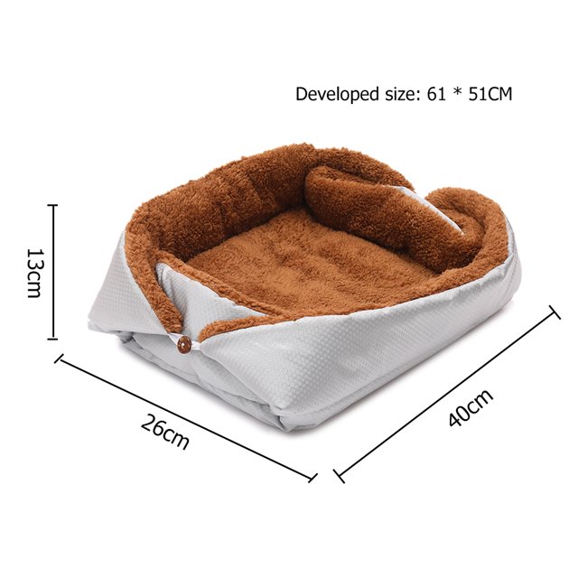 Alfombrilla para gatos 2 en 1 impermeable para otoño e invierno, cama cálida para perros para el suelo del hogar (gris) Likrtyny Para estrenar
