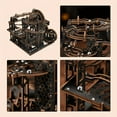thumbnail image 4 of Wooden Marble Run Puzzle Set for Adults, Black Brain Teaser 3D Puzzles Building Toy, Mechanical Design with Gears and Chains, DIY Building Model Gift for Mens, 4 of 8