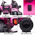 thumbnail image 6 of Shininglove 2 Seats Battery Powered Electric Truck, 24V 9Ah Kids Ride on Car with 20inch Extra Wide Seat Gifts for 3-8 Years Girls, Pink, 6 of 7