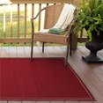 thumbnail image 1 of Homespice Decor 313843 4 x 6 ft. Richmond Horizon Ultra Durable Rectangular Braided Rug - Red, White, 1 of 1