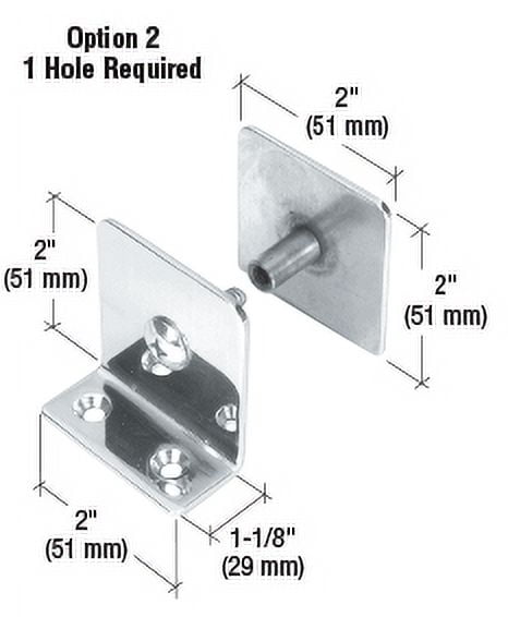 CRL PB001PS Polished Stainless Bullet Resistant Protective Barrier System U-Clamp