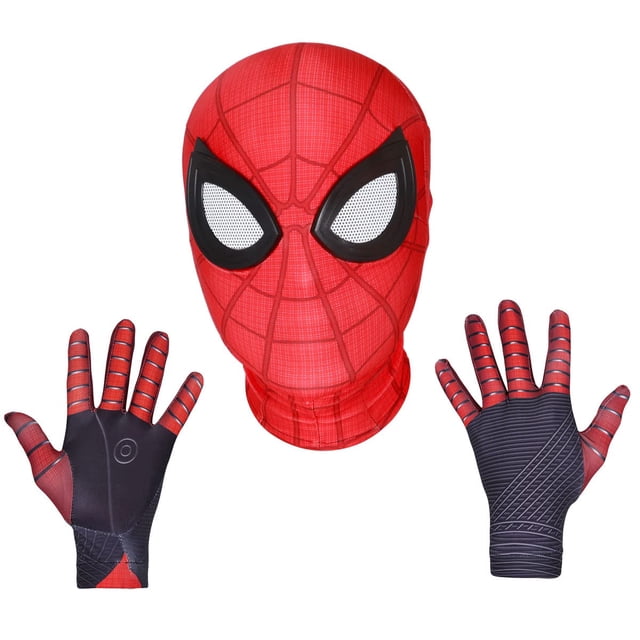 Máscaras de cosplay Cheellu y Guantes de superhéroe Halloween adultos