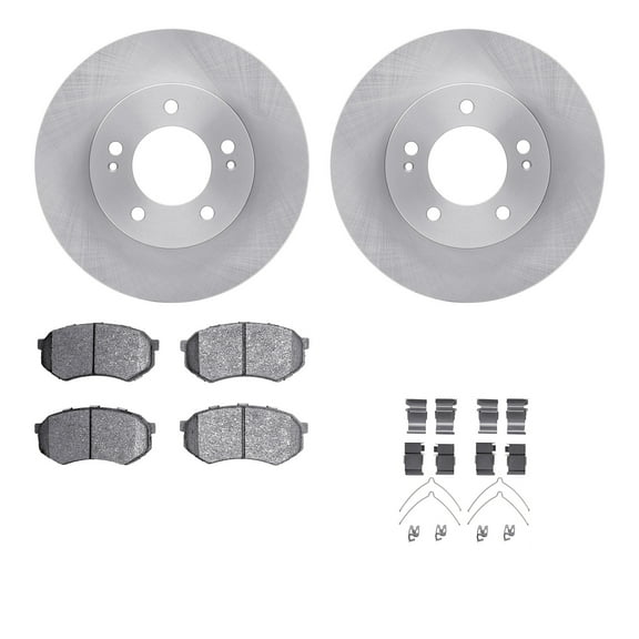 Dynamic Friction Company Front Brake Rotors with 5000 Advanced Brake Pads includes Hardware 6512-72071