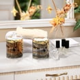thumbnail image 7 of WOBOGO Owl Leaves Yellow Pattern Transparent Plastic Jar 2pcs Cotton Swabs Balls Pads Floss Stick Dispenser Bathroom Vanity Storage Organizer, 7 of 7