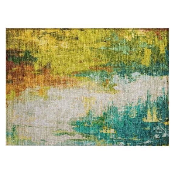 Dalyn Rugs Machine Washable Indoor/Outdoor Chantille Green 1'8" x 2'6" Rug