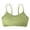 *Green, variant on Women's Ribbed Double-Strap Bralette,Ladies' Wireless Seamless Crop Top Bra,Fixed Pads Everyday Lounge Bra For Women,White,M-XL