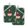 thumbnail image 7 of Yayeee Pot Holders Kitchen Heat Resistant with Pocket 7"x9.8" Cotton Oven Cooking Hot Pads, Christmas Santa Hats, 7 of 7