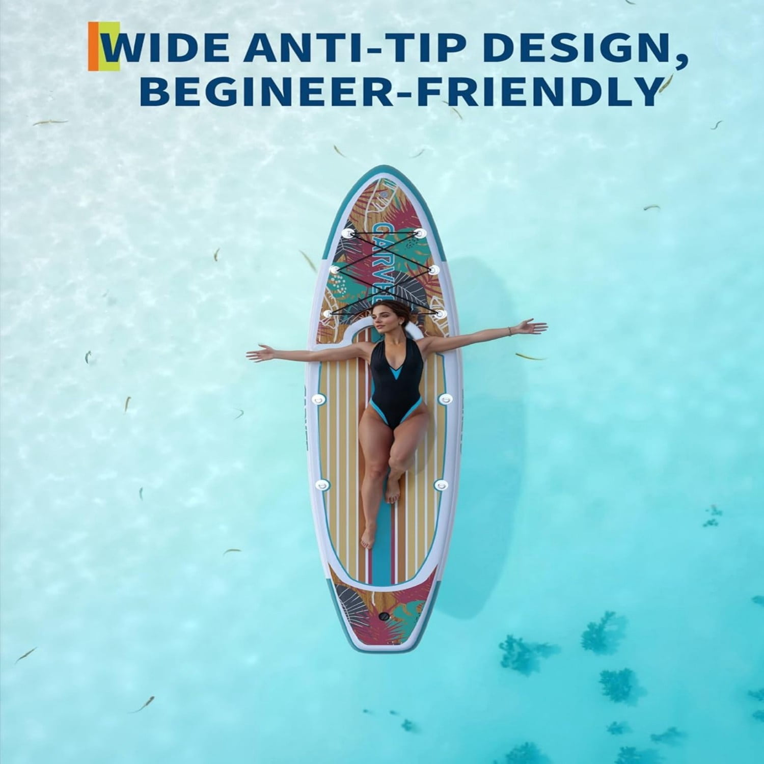 Inflatable Paddle Board, 10.6ft/11ft Inflatable Stand Up Paddle Board with Premium Accessories, Non-Slip EVA Deck, Ultra-Light Carry Bag, Pump, SUP Board for Adult