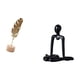 thumbnail image 5 of Escultura De Hoja De Metal, Estatua De Pensador, Figura Abstracta, Adorno Creativo Nórdico Para Mesa, Fiesta, Hogar, Armario, Dormitorio, Estantería, Chimenea., 5 of 8