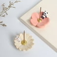 thumbnail image 4 of Tizuqe Flower Shape Incenses Stick Holder Plate Resins Cute Statue Incenses Burners Ashes Catcher for Home Decoration, 4 of 13