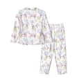 thumbnail image 2 of Uemuo Hand Drawn Rabbit Pattern Womens Pajama Sets,PJ Set for Women,Pajamas for Women Logo,Long Sleeve Pajama Set for Women,Soft Long Sleeve Top With Pants-X-Large, 2 of 9