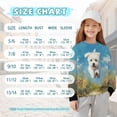 thumbnail image 7 of Xoenoiee West Highland White Terrier Flower Print Girls Loose Crewneck Sweatshirt Side Slit Long Sleeve Casual Pullover Drop Shoulder Sweatshirts for Teens Kids, 11-12 Years, 7 of 7