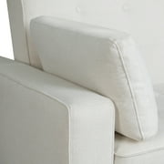 Serta Monroe Modern Convertible Sofa with Queen Size Sleeper, Oyster Woven Fabric