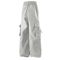 thumbnail image 4 of Jaunzuar Hiking Pants Men Straight Leg Drawstring Cargo Pants Casual Athletic Work Pants with Pockets L, 4 of 7