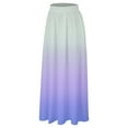 thumbnail image 5 of YUEJUIR Pleated Skirts for Women Women Floral Print Skirt High Waist Party Beach Pocket Long Maxi Skirt Long Skirt Linen Skirts for Women (Purple,L), 5 of 5